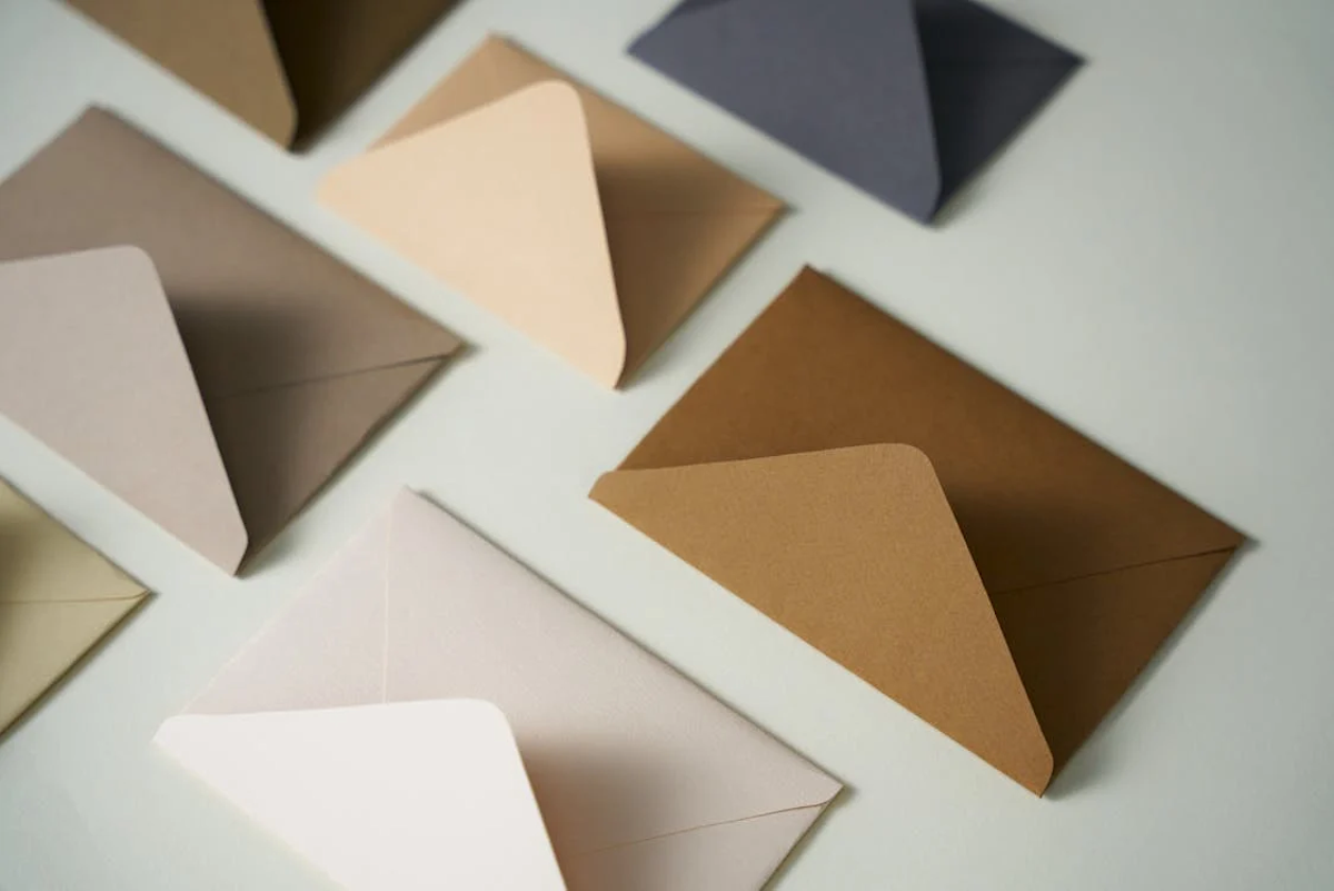 Envelopes on a table